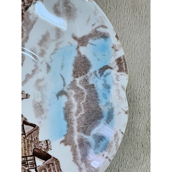 Johnson Bros Bread Plate Saucer Olde English Country Side England Hand Engraving - Picture 10 of 14